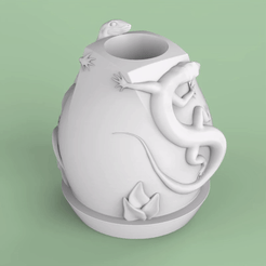 lizardpot-gif.gif STL file Lizard modern pot・3D print design to download, BoingtheDuck