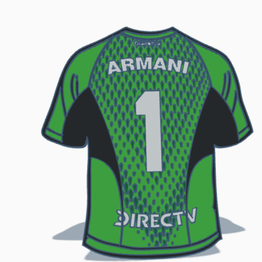 👕 CAMISETA ARMANI RIVER MODELO 2024・Archivo STL para Impresión