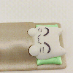 Nemuneko-blackface-horizontal.gif STL file Nemuneko (Sleepy cat)・3D printer design to download