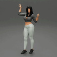 231.gif Girl Posing In Short Shirt Showing Belly 3D Print Model