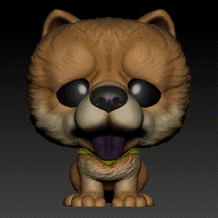 CHOw2.gif OBJ file FUNKO POP PET / Chow Chow Funko Pop / Doggy Chow Chow・3D printing model to download, Redroach