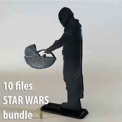bundle-gif-1000.gif STL file STAR WARS BUNDLE table top and WALL DECOR・Model to download and 3D print
