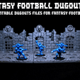 2.gif 3D FANTASY FOOTBALL DUGOUTS VOL 1 Kickstarter "Poop Bowl" Sample