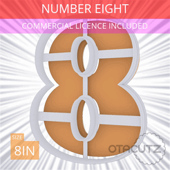 Number_Eight~8in.gif STL file Number Eight Cookie Cutter 8in / 20.3cm・3D print model to download