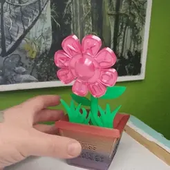 ezgif.com-gif-maker-1.gif Fichier STL Cadeau d'appréciation en forme de fleur pour professeur/mère・Objet pour imprimante 3D à télécharger