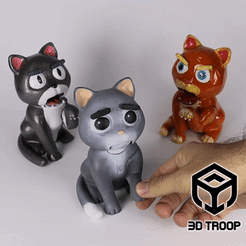 Lovely-Angry-Cat-gif.gif STL file Lovely Angry Cat・Model to download and 3D print