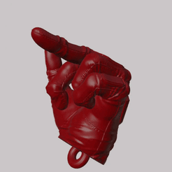 0001-0160.gif Free STL file Deadpool Waving Hand, keychain - pendant - earring・3D printable design to download