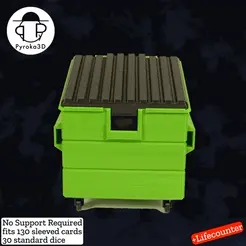IntroOpti.gif Fichier 3D Dumpster Deckbox - MTG Commander Deckbox - Pas de support nécessaire - Stockage des dés inclus・Plan imprimable en 3D à télécharger