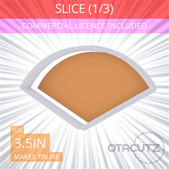 1-3_Of_Pie~3.5in.gif 3D file Slice (1∕3) of Pie Cookie Cutter 3.5in / 8.9cm・Model to download and 3D print