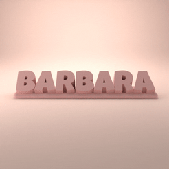 Barbara_Playful.gif STL-Datei Barbara 3D-Namensschild - 5 Schriftarten herunterladen • Modell zum 3D-Drucken, LayerModels