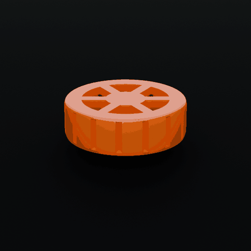 Three-spoke handwheel for D-shaft 6.35 mm, shallow flat - 4 sizes 25/30/36/44 mm, no supports