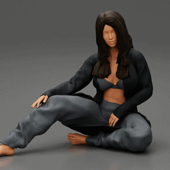 ezgif.com-gif-maker-48.gif Fichier 3D Modèle d'impression 3D d'une adolescente assise sur le sol.・Modèle pour impression 3D à télécharger, 3DGeshaft