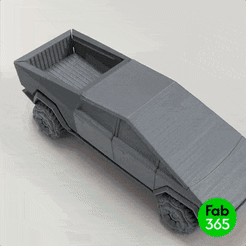 Tesla_00.gif 3D file Foldable Tesla Cybertruck・3D print design to download, fab_365