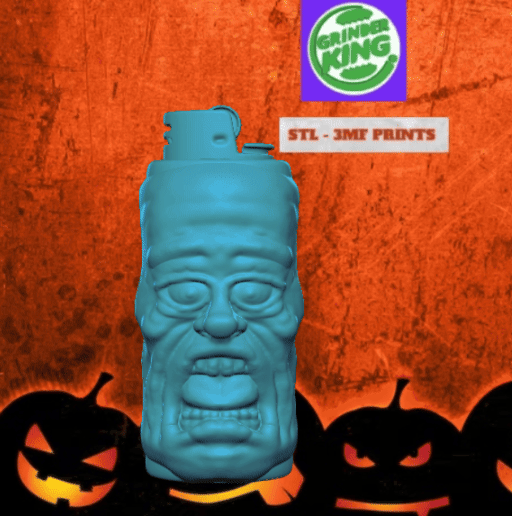 FUNDA MECHERO BIC . CREEPY BIC HALLOWEEN 5 . LIGHTER CASE CUBIERTA PARA PERSONALIZAR ENCENDEDOR BIC. HD STL Y 3MF . FDM-SLA.