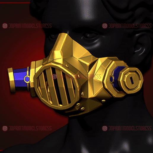 Arcane_Mask.gif Archivo 3D Máscara de Enforcer - Máscara de Cosplay Arcano de League of Legends・Modelo de impresora 3D para descargar, 3DPrintModelStoreSS