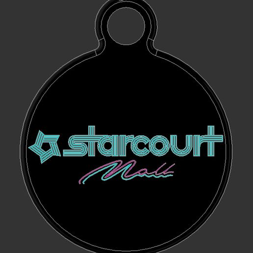 🗝️ Stranger Things Starcourt Mall Keyring・Бесплатный STL для 3D