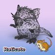 020.gif 020 Raticate Pokemon Wiremon Figure