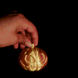 HALLOWEEN.gif Halloween Rotating ghost on the pumpkin with hat