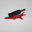 croco-support.gif crocodile style orlinski support bottle wine holder bottle wine meme for ender 3