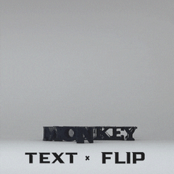 TEXT « FLIP Free STL file Text Flip - Monkey・3D printing template to download