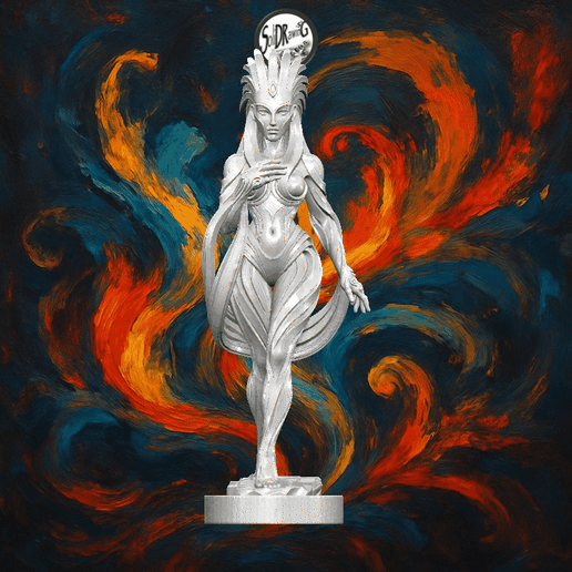 Mythical Goddess Stone Statue – SoliDRawinGs SG4109