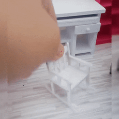 MINIATURE-FURNITURE-iKEA-MARYD-TRAY-TABLE-FOR-1-12-DOLLHOUSE.gif STL file Rocking Chair Miniature Furniture for 1:12 Dollhouse・3D printing design to download, RAIN