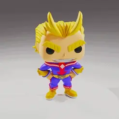 ezgif-3-ed15984767.gif STL file All Might from the the My Hero Academia Funko Pop・3D printable design to download