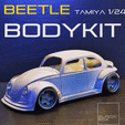 0.gif 3D file Tamiya Beetle BODYKIT For TAMIYA 1/24・Template to download and 3D print