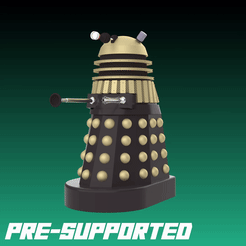 Planet-of-the-daleks-Suprerme-Turnaround.gif 3D file Planet of the Daleks Supreme - 32mm Miniature・3D printing idea to download