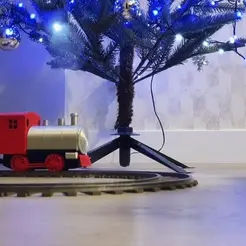 ChristmasSteamTrainMoving.gif 3D file Christmas Steam Train・3D print design to download