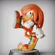 Knuckles-Action.gif Knuckles the Echidna-Action pose-Sega game mascot -Fanart