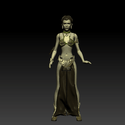 leia slave .gif 3D file STAR WARS .STL LEIA SLAVE .3D ACTION FIGURE .OBJ KENNER STYLE.・Template to download and 3D print