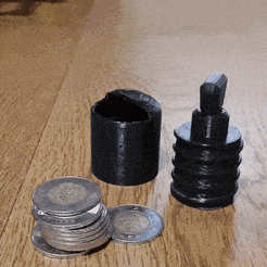 Coinsave1.gif Free STL file Coin saver・3D printable object to download, 3rdesignworks