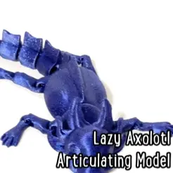 Joshuas-Oddities-Lazy-Axolotl-Cute-Articulating-3D-Model-For-3D-Printers.gif Lazy Axolotl (Personal Use)