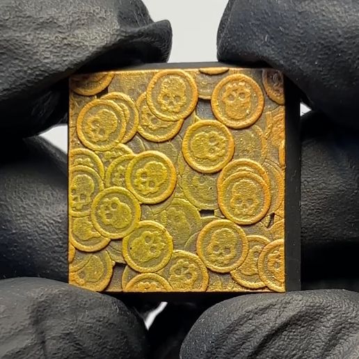 🟪 Square and Rectangle Bases Set – Coins 1 Texture (20–150mm) | Perfect ...