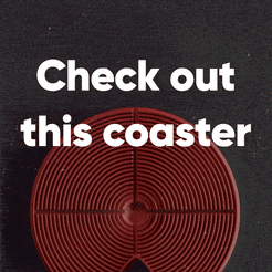 Check out this coaster Télécharger fichier STL gratuit Dessous de verre pour les médiators de guitare • Design à imprimer en 3D, luisbertola