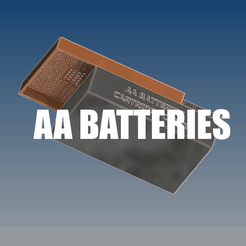 aa.gif STL file AA battery 88x storage fits inside 50 cal ammo can・Design to download and 3D print