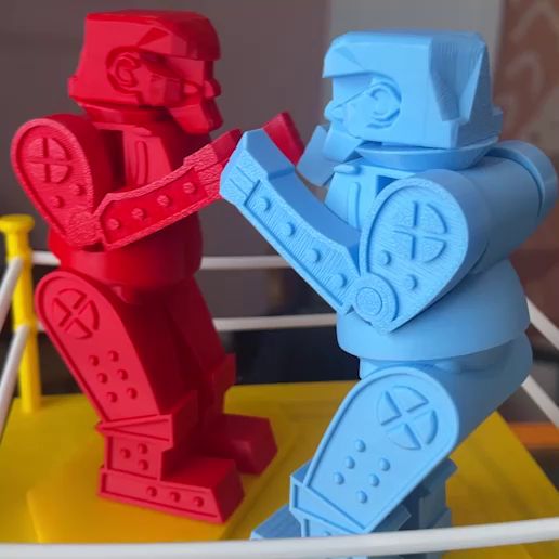 2.mp4 Fully 3D Printed Robots Board Game (2 Players) - Rock'Em Sock'Em Robots
