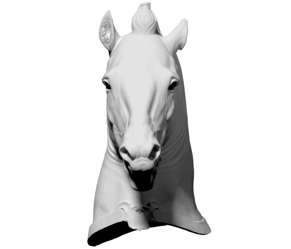Horse1.gif Download free OBJ file Horse Head (“Medici Riccardi” horse) • Template to 3D print, ThreeDScans