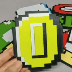 Coin.2023-04-27-16_06_20.gif 3D file SUPER MARIO COIN COASTER・3D printer design to download