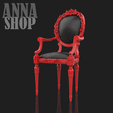 ezgif.com-gif-maker-2.gif 3D | STL | PRINT | MODEL | CHAIR FOR DOLL | BJD | ARMCHAIR | ROCOCO | INTERIOR | DOLL ROOM | OOAK | RESIN | COLLECTION