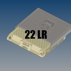 22.gif Archivo STL 22LR 450x almacenamiento cabe dentro de 50cal munición lata・Diseño imprimible en 3D para descargar