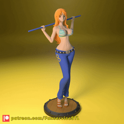 main.gif Archivo STL Nami de One Piece 2 versiones・Objeto imprimible en 3D para descargar