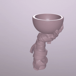 ezgif.com-gif-maker-92.gif Download OBJ file Creature Hand with Bowl • 3D printable object, printinghub