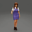 233.gif Young woman in denim overalls 3D Print Model