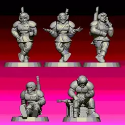ezgif-5-09583a9d38.gif 3D file Procrastinating Guards! - Lazy Time in the Military!・Model to download and 3D print