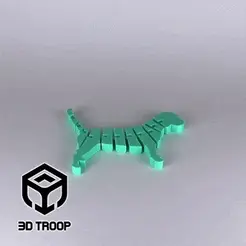 Dog-Flex-2-3DTROOP-gif.gif STL-Datei Hund Flex 2 kostenlos・Objekt zum Herunterladen und Drucken in 3D