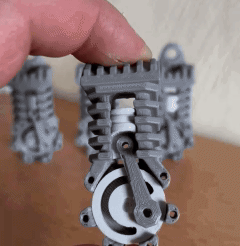 Mini one-cylinder engine as a key ring for motorcyclists / Engine block to put together with function / Gift idea / Key ring / Motorcycle / Keychain / One-cylinder engine