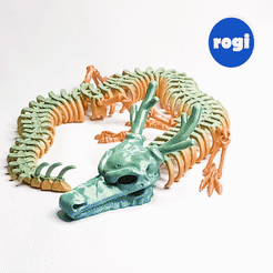Sequence-07_7.gif STL file ARTICULATED SKELETON DRAGON・3D printing design to download, rogistudios