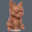 Grumpy-Cat.gif Fichier STL Grumpy Cat (Impression facile sans support)・Design pour imprimante 3D à télécharger, Alsamen